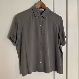 Everlane Short Sleeve Silk Button Down